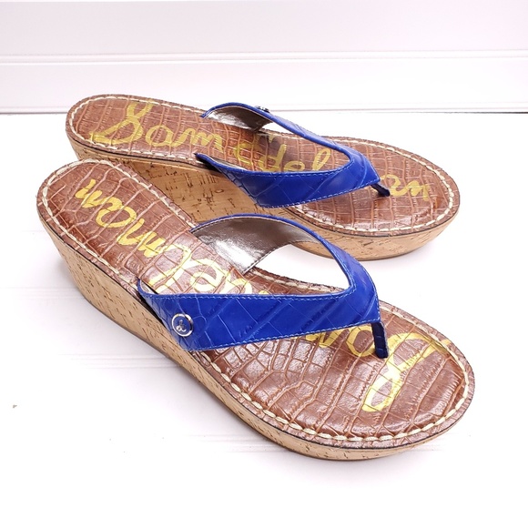 Sam Edelman Shoes - Sam Edalman Romy T-Strap Wedge Sandals --B12